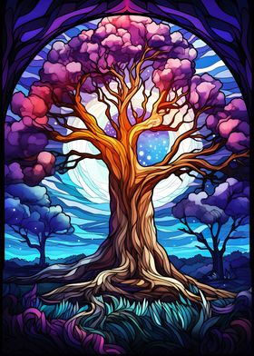 Big tree Stained Glass