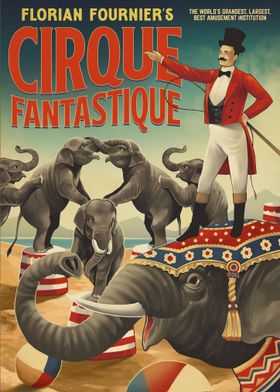 Vintage Circus Elephants