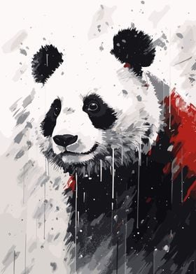 Panda Japanese Painting