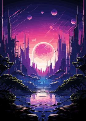 Anime City Moonrise