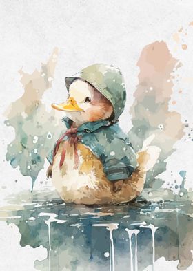 Watercolor Animal Duck