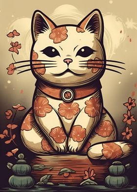 Maneki-Neko Lucky Cat - Maneki Neko - Posters and Art Prints