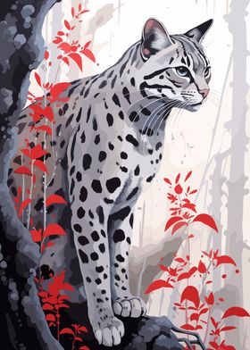 Ocelot Japanese Painting