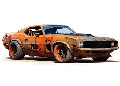 Abstract Muscle Car Rusty