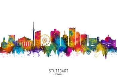 Stuttgart Germany Skyline