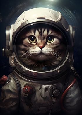 Astronaut Cat outer space