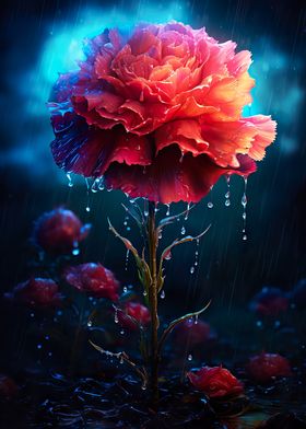 Rainy Carnation flower