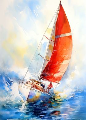 Sailing boat art