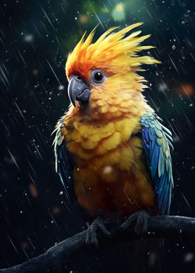 Epic Rainy Cockatiel