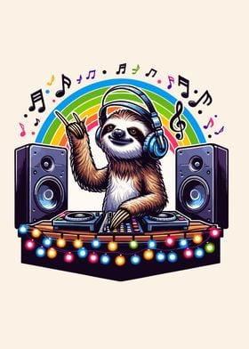 Sloth DJ Rocks the Music