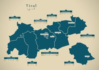 Tyrol Austria map