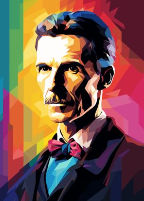 Nikola Tesla WPAP Popart