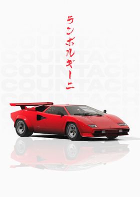 Red Lamborghini Countach