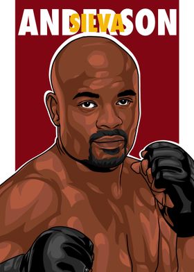 Anderson Spider Silva 4LUVofMMA Poster new MMA wall art