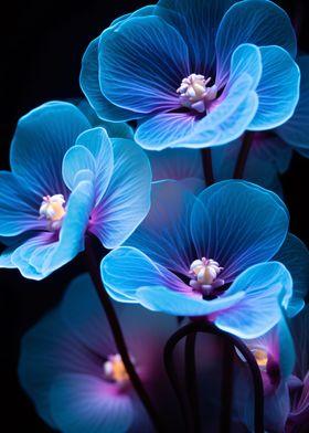 Blue violets close up