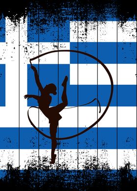 Greek girl gymnast with 