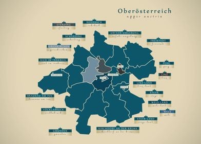 Upper Austria map