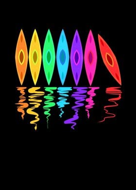 Colourful Kayaks Kayaking
