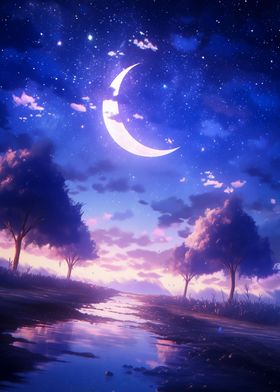 Anime Crescent moon