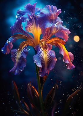 Rainy Iris flower