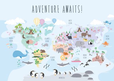 Adventure Awaits Kids Map
