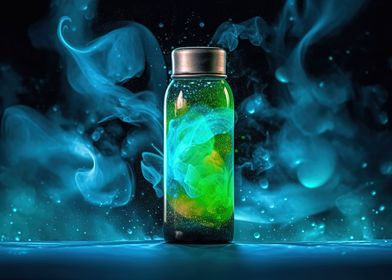 Colorful Smoke in a Bottle