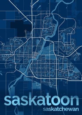 Saskatoon City Street Map