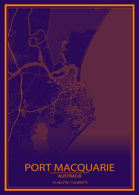 Port Macquarie Purple Map