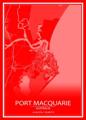 Port Macquarie RedWhiteMap