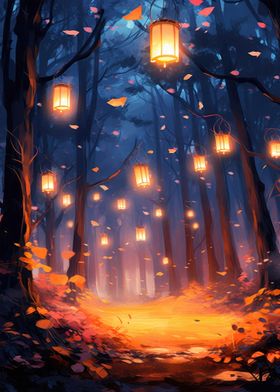 Mystical Lantern Forest