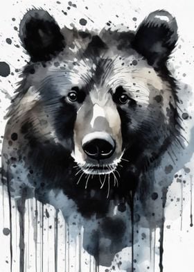 Watercolor Painted Bear