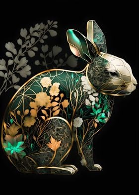 Rabbit Abstract art