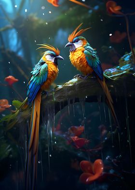 Rainy Birds of Paradise