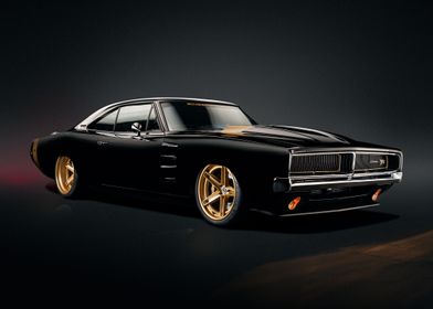 Black dodge charger 