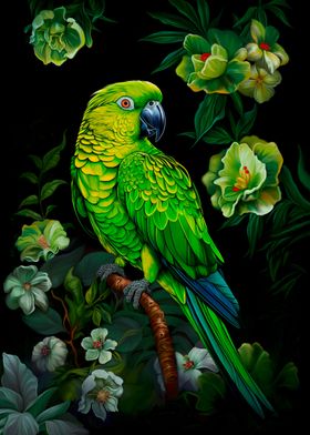 Neon jungle parrot