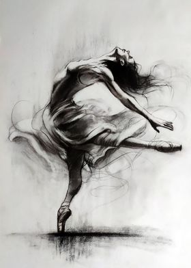 Dancer in Black and White