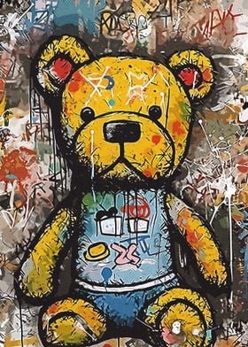 Cute Bear Funny Graffiti