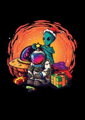 Astronaut Alien Christmas