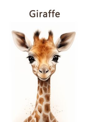 Giraffe baby art 