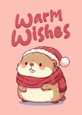 Warm Wishes Marmot Xmas