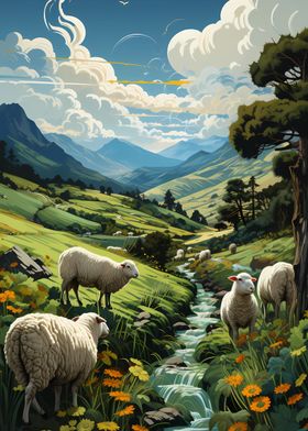 Sheep in a field 1
