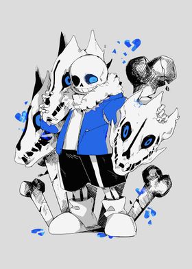 Sans - Fight Poster for Sale by MoonRushers