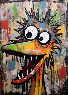 Streetart Crazy Bird