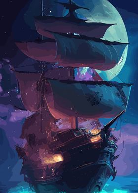 Pirate Ship Landscape