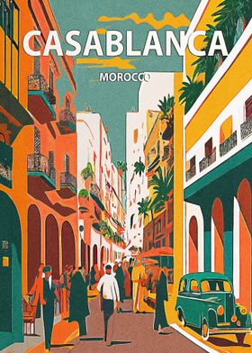 Casablanca Morocco Retro