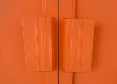 orange colored door handle