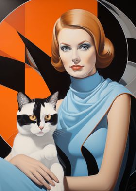 Woman and Cat