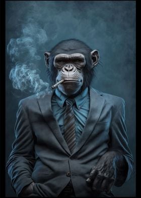 smoking Chimpanzee