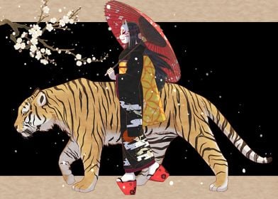 The Tiger and Kimono Girl