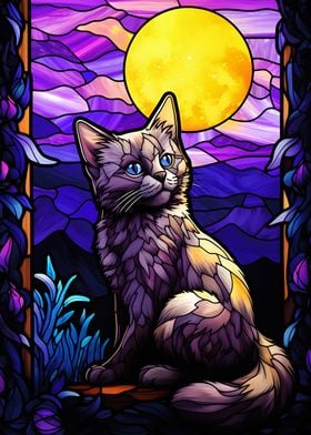 Munchkin cat Stained